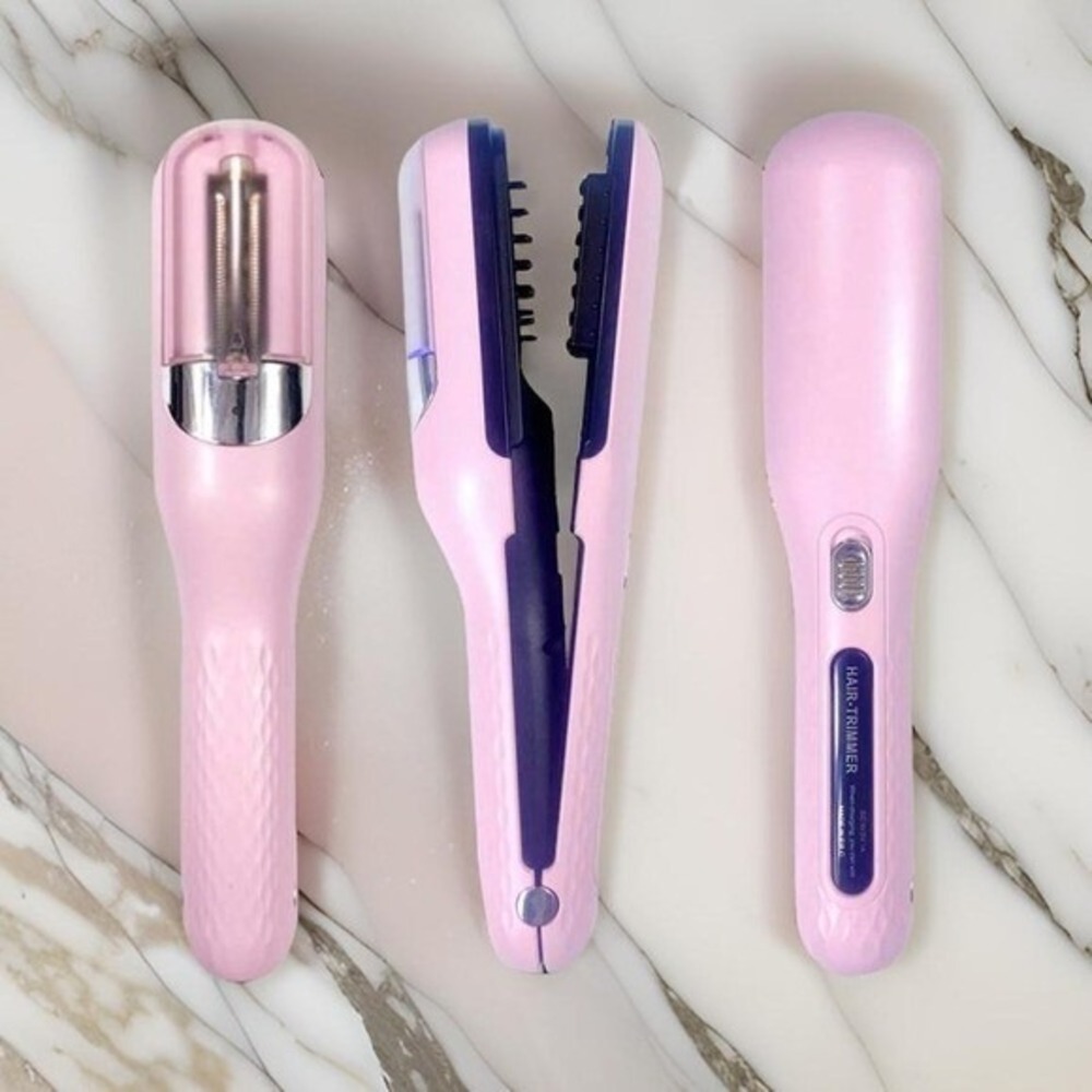 New in Box Split End Trimmer Cordless Hair Cutter Machine Portable Pink